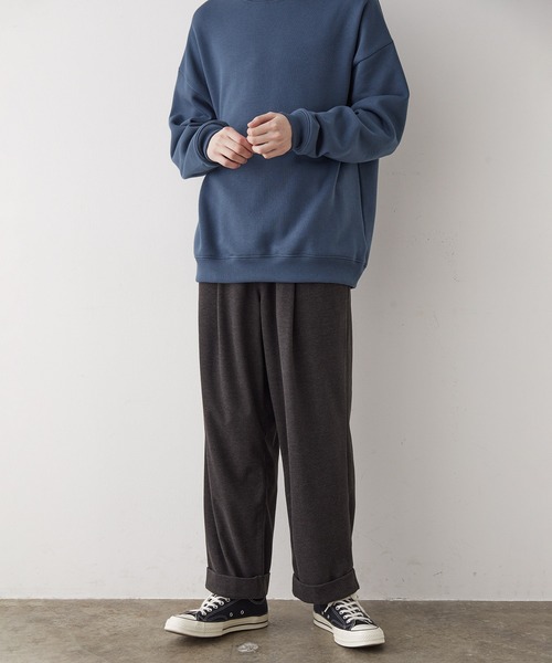 JUNRED(ジュンレッド)の「【tai×JUNRed】モイストタッチワイドテーパードパンツ(スラックス・メンズ・チャコールグレー/ブラウン/グレー・S/M/L)」の14枚目の写真