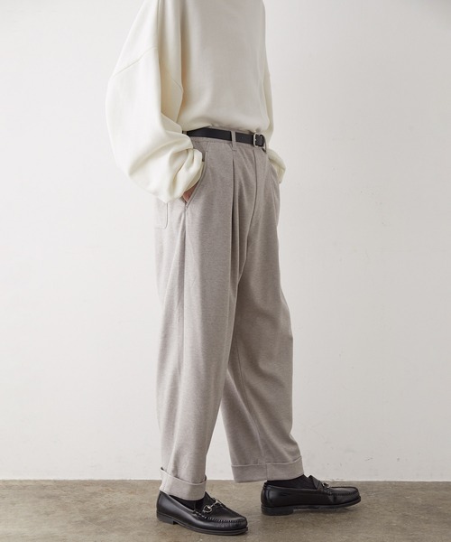 JUNRED(ジュンレッド)の「【tai×JUNRed】モイストタッチワイドテーパードパンツ(スラックス・メンズ・チャコールグレー/ブラウン/グレー・S/M/L)」の15枚目の写真