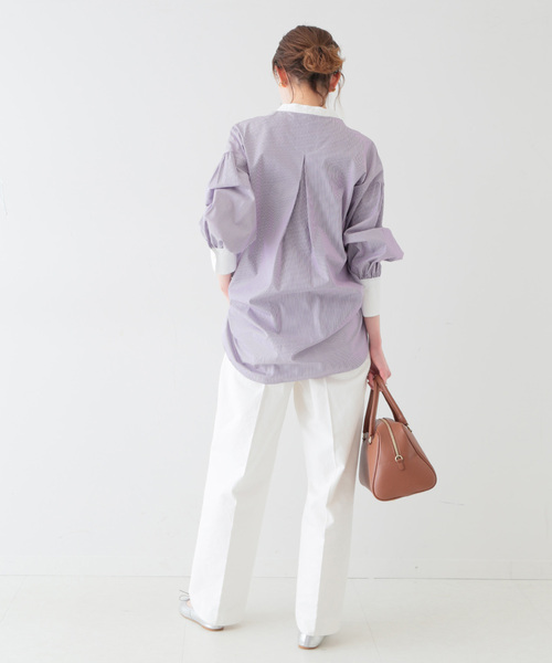 SLOBE IENA（スローブイエナ）の「チノタックスリムストレートスラックス◆（スラックス・レディース・ホワイト/ベージュ/ピンク系その他・34/36/38）」の10枚目の写真