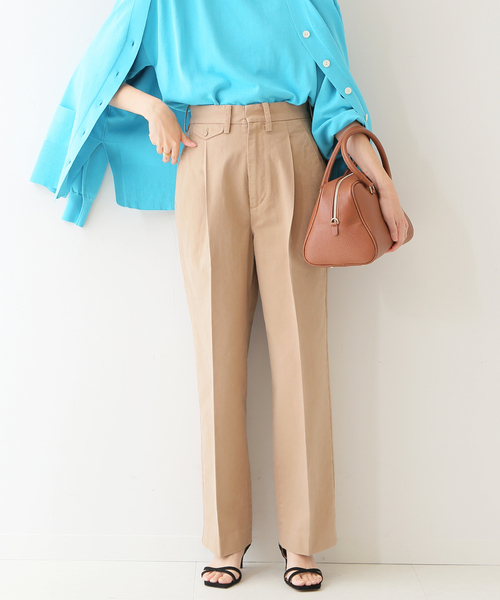 SLOBE IENA（スローブイエナ）の「チノタックスリムストレートスラックス◆（スラックス・レディース・ホワイト/ベージュ/ピンク系その他・34/36/38）」の20枚目の写真