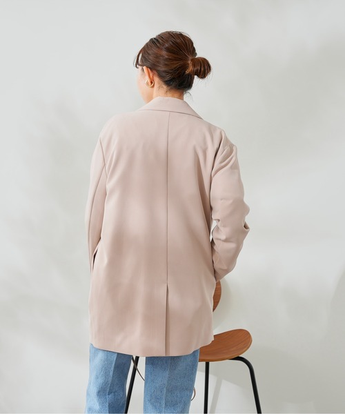 DouDou（ドゥドゥ）の「ダブルジャケット（テーラードジャケット・レディース・ベージュ/ネイビー・FREE）」の11枚目の写真