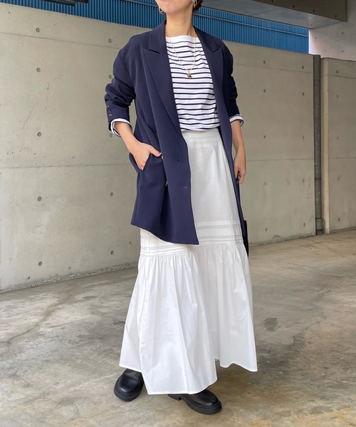 DouDou（ドゥドゥ）の「ダブルジャケット（テーラードジャケット・レディース・ベージュ/ネイビー・FREE）」の16枚目の写真