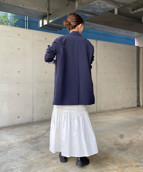 DouDou（ドゥドゥ）の「ダブルジャケット（テーラードジャケット・レディース・ベージュ/ネイビー・FREE）」の17枚目の写真