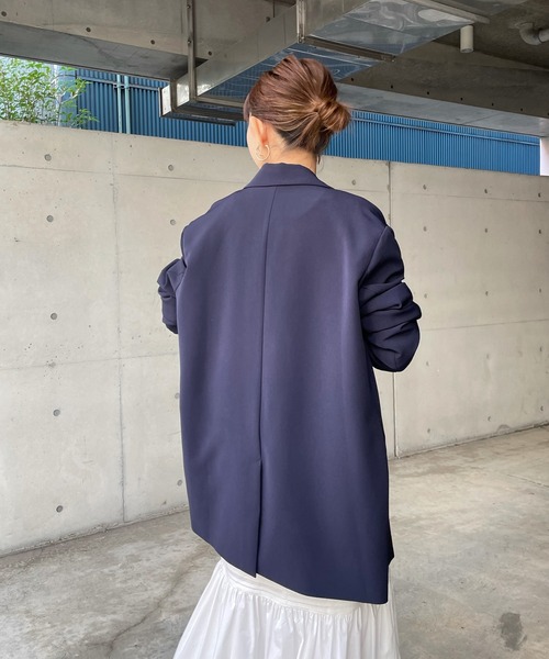 DouDou（ドゥドゥ）の「ダブルジャケット（テーラードジャケット・レディース・ベージュ/ネイビー・FREE）」の22枚目の写真