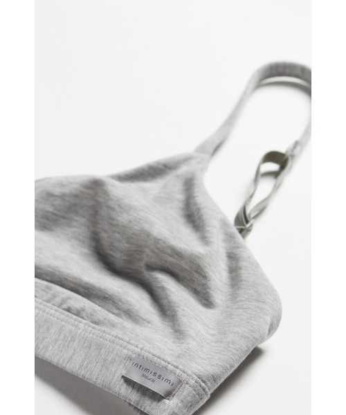 Intimissimi（インティミッシミ）の「Emma ナチュラルコットン トライアングルブラ 【オンライン限定・ノンワイヤー・パッドなし・蒸れにくい・ナチュラル・盛らない】（ブラジャー・レディース・ブラック/ベージュ/ヘザーグレー/ヘザーチャコール/ホワイト・70B/75C/80B/75B/80C/85B）」の21枚目の写真