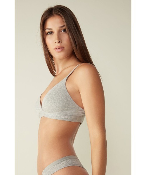 Intimissimi（インティミッシミ）の「Emma ナチュラルコットン トライアングルブラ 【オンライン限定・ノンワイヤー・パッドなし・蒸れにくい・ナチュラル・盛らない】（ブラジャー・レディース・ブラック/ベージュ/ヘザーグレー/ヘザーチャコール/ホワイト・70B/75C/80B/75B/80C/85B）」の20枚目の写真