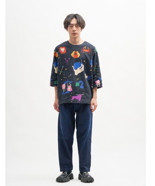 BOHEMIANS（ボヘミアンズ）の「BOHEMIANS/ボヘミアンズ　HOROSCOPE SMOOTH 8-SLEEVE TEE　BT-278　ホロスコープスムース8分袖ティー（Tシャツ/カットソー・レディース・ブラック・SMALL/MEDIUM/LARGE）」の6枚目の写真
