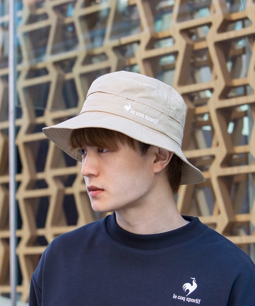 le coq sportif（ルコックスポルティフ）の「ポケッタブルハット メンズ レディース ユニセックス アクセサリー 小物 キャップ 帽子 トレーニング トレーニングウェア スポーツウェア（ハット・メンズ・ブラック/ベージュ/ネイビー・F）」の6枚目の写真
