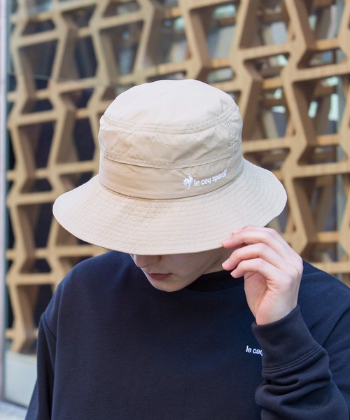 le coq sportif（ルコックスポルティフ）の「ポケッタブルハット メンズ レディース ユニセックス アクセサリー 小物 キャップ 帽子 トレーニング トレーニングウェア スポーツウェア（ハット・メンズ・ブラック/ベージュ/ネイビー・F）」の8枚目の写真