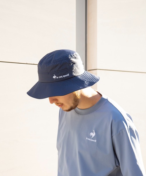 le coq sportif（ルコックスポルティフ）の「ポケッタブルハット メンズ レディース ユニセックス アクセサリー 小物 キャップ 帽子 トレーニング トレーニングウェア スポーツウェア（ハット・メンズ・ブラック/ベージュ/ネイビー・F）」の9枚目の写真