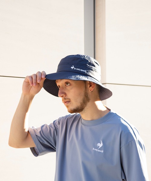 le coq sportif（ルコックスポルティフ）の「ポケッタブルハット メンズ レディース ユニセックス アクセサリー 小物 キャップ 帽子 トレーニング トレーニングウェア スポーツウェア（ハット・メンズ・ブラック/ベージュ/ネイビー・F）」の10枚目の写真