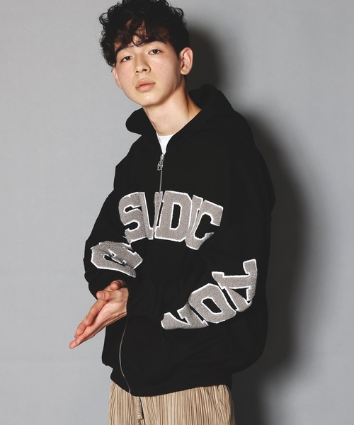 GALLIS ADDICTION（ガリスアディクション）の「GA SAGARA-LOGO ZIP HOODIE/サガラ ワッペン ジップパーカー（パーカー・レディース・ブラック/ライトグレー/ブルー・M/L）」の19枚目の写真