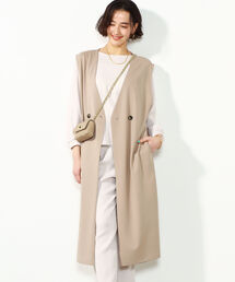 ◇【WEB限定】バックフリルロングジレ