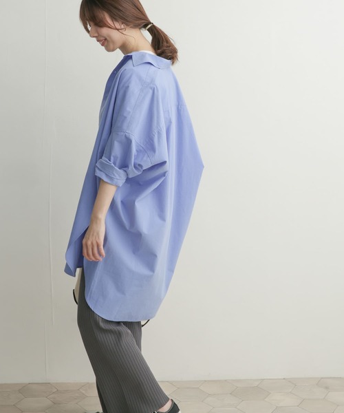 URBAN RESEARCH DOORS(アーバンリサーチドアーズ)の「コットンビッグシャツ(シャツ/ブラウス・レディース・ライトグレー/ピンク/ブルー・1)」の22枚目の写真