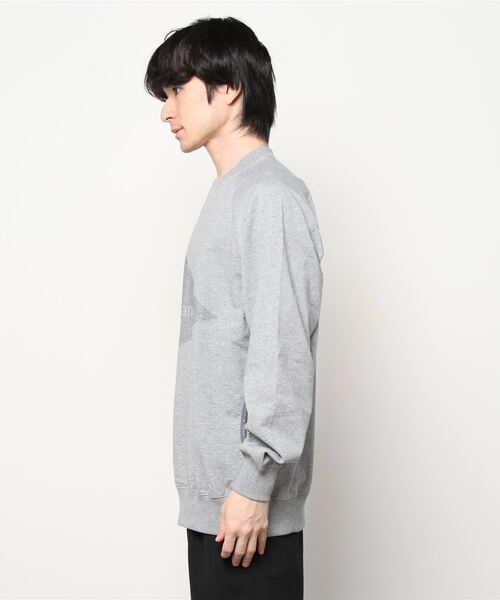 and wander（アンドワンダー）の「and wander / アンドワンダー：sweat crew：5741284002[PIE]（スウェット・メンズ・グレー・4/3/5）」の2枚目の写真