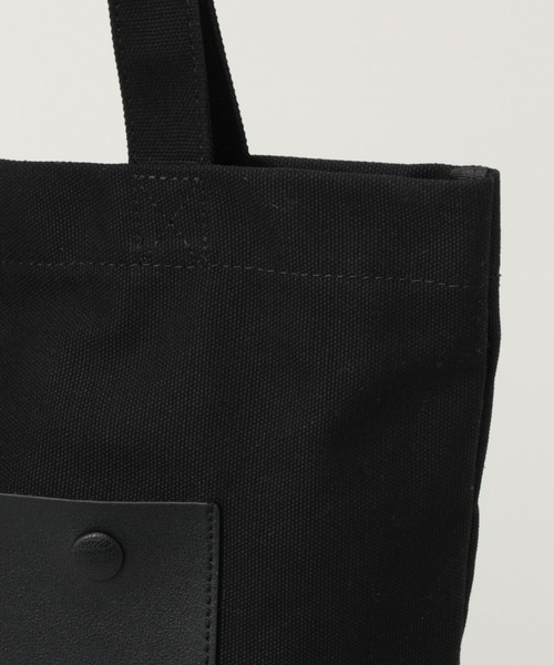RAGEBLUE（レイジブルー）の「レザーキリカエ/キャンバストートバッグ/264947（トートバッグ・メンズ・ブラック/ダークグレー・FREE）」の9枚目の写真