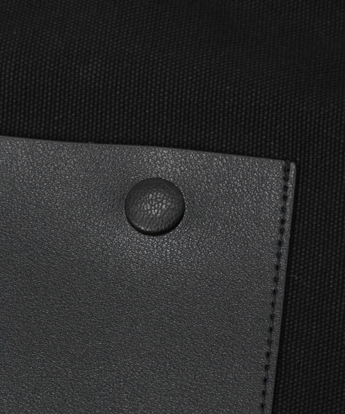 RAGEBLUE（レイジブルー）の「レザーキリカエ/キャンバストートバッグ/264947（トートバッグ・メンズ・ブラック/ダークグレー・FREE）」の13枚目の写真