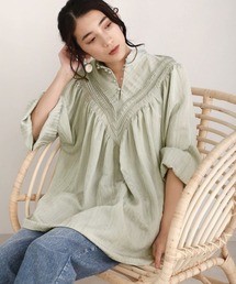 ドビーストライプブラウス