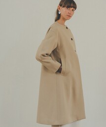 【美品】CLANE Arch Cut Flare Coat ベージュ 美品】CLANE Arch Cut Flare Coat ベージュ