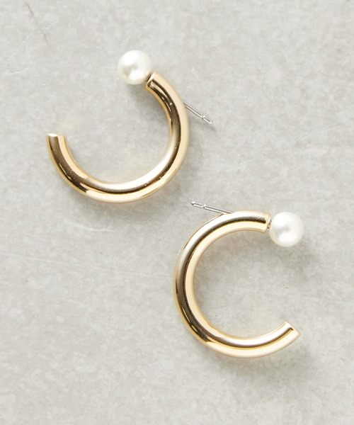 Chico（チコ）の「ミニパールフープキャッチピアス（ピアス（両耳用）・レディース・シルバー/ゴールド・FREE）」の3枚目の写真