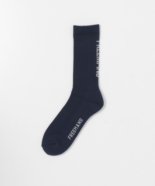 FREEMANS SPORTING CLUB(フリーマンズ スポーティング クラブ)の「FREEMANS SPORTING CLUB BARBER SOX(ソックス/靴下・メンズ・ホワイト/レッド/ネイビー/ブラック・FREE)」の1枚目の写真