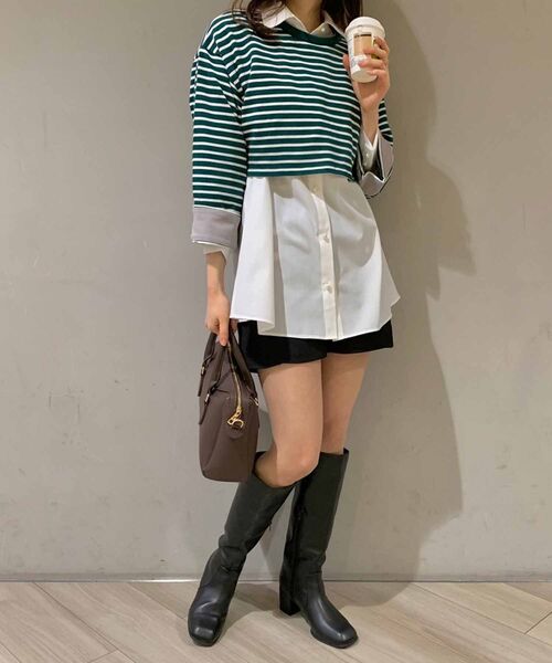 MAJESTIC LEGON（マジェスティックレゴン）の「着回しルーズシャツ（シャツ/ブラウス・レディース・グリーン系その他/ブルー系その他2/オフホワイト・MEDIUM）」の13枚目の写真