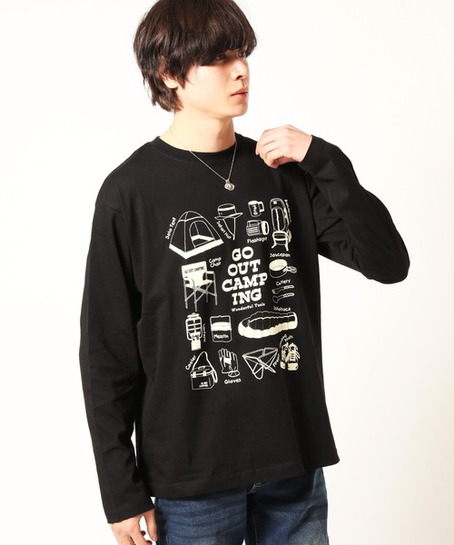 ARCADE(アーケード)の「ロンT Tシャツ 長袖 / アウトドア デザイン(Tシャツ/カットソー・メンズ・ベージュ系2/ブラック系3/ワイン系2/ホワイト系3/ベージュ系3/ホワイト系1/ブラック系2/ブラック系1/ワイン系3/ベージュ系1/ワイン系1/ホワイト系2・L/LL/M)」の7枚目の写真