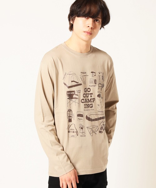 ARCADE(アーケード)の「ロンT Tシャツ 長袖 / アウトドア デザイン(Tシャツ/カットソー・メンズ・ベージュ系2/ブラック系3/ワイン系2/ホワイト系3/ベージュ系3/ホワイト系1/ブラック系2/ブラック系1/ワイン系3/ベージュ系1/ワイン系1/ホワイト系2・L/LL/M)」の10枚目の写真