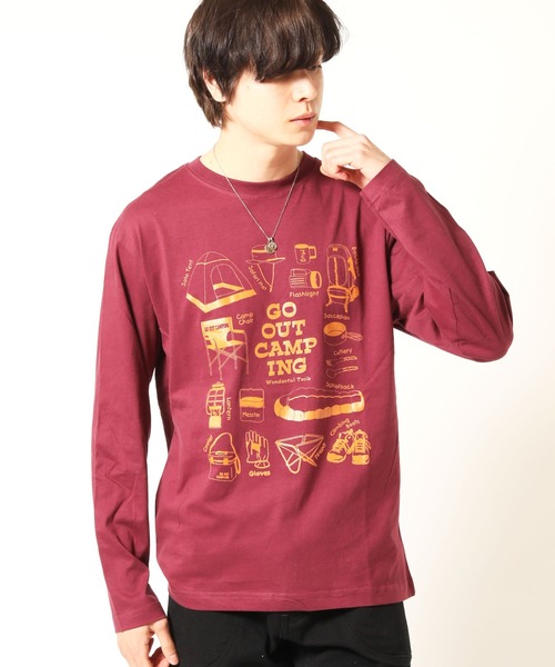 ARCADE(アーケード)の「ロンT Tシャツ 長袖 / アウトドア デザイン(Tシャツ/カットソー・メンズ・ベージュ系2/ブラック系3/ワイン系2/ホワイト系3/ベージュ系3/ホワイト系1/ブラック系2/ブラック系1/ワイン系3/ベージュ系1/ワイン系1/ホワイト系2・L/LL/M)」の12枚目の写真