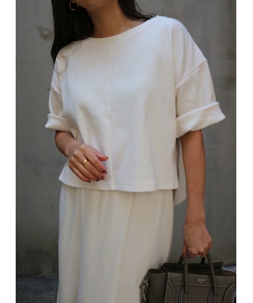 TRUNC(トランクエイティーエイト)の「Back Hem Cut Tops × Flare Skirt(ワンピース・レディース・ホワイト/ブラック/グレー・FREE)」の5枚目の写真
