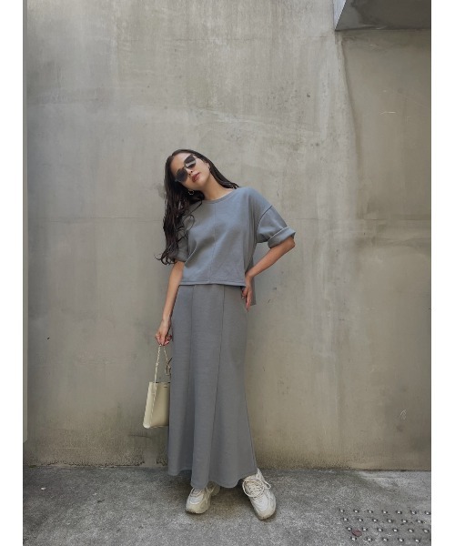 TRUNC(トランクエイティーエイト)の「Back Hem Cut Tops × Flare Skirt(ワンピース・レディース・ホワイト/ブラック/グレー・FREE)」の11枚目の写真