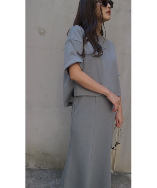 TRUNC(トランクエイティーエイト)の「Back Hem Cut Tops × Flare Skirt(ワンピース・レディース・ホワイト/ブラック/グレー・FREE)」の15枚目の写真