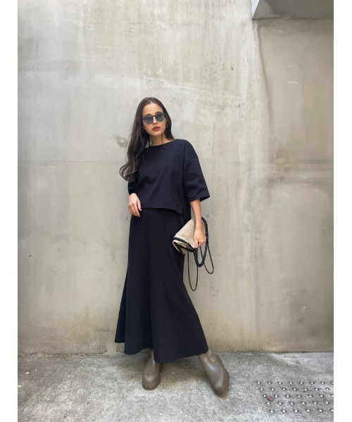 TRUNC(トランクエイティーエイト)の「Back Hem Cut Tops × Flare Skirt(ワンピース・レディース・ホワイト/ブラック/グレー・FREE)」の21枚目の写真