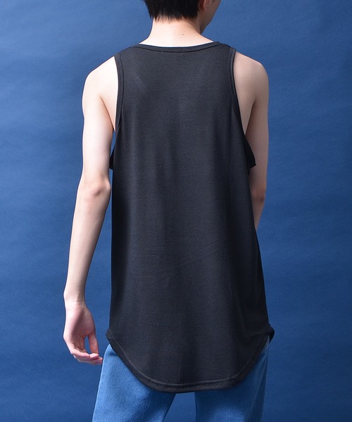 MinoriTY(マイノリティ)の「【MinoriTY】タンクトップ セミロング丈 裾ラウンドタイプ レイヤード Tシャツ重ね着用 インナー メンズ(タンクトップ・メンズ・ブラック/ホワイト/グレー/モカ/ピンク/ブラック×ホワイト/ラベンダー・M/L)」の22枚目の写真