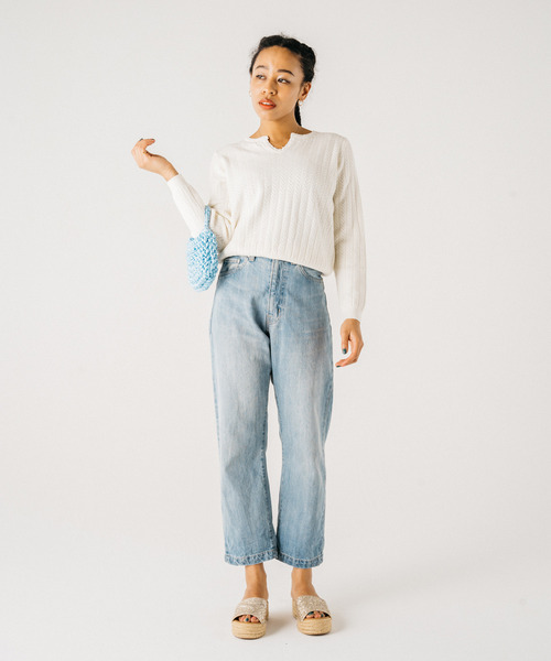 GIMME GIMME(ギミーギミー)の「【GIMME GIMME】Key collar knit gimw22s003(ニット/セーター・レディース・ブラウン/アイボリー・L/M)」の22枚目の写真