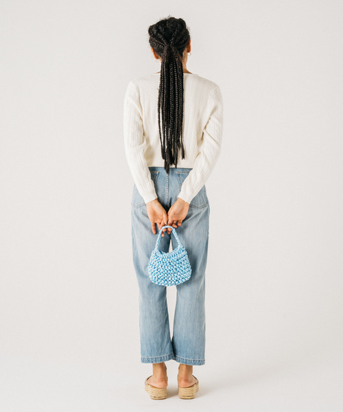 GIMME GIMME(ギミーギミー)の「【GIMME GIMME】Key collar knit gimw22s003(ニット/セーター・レディース・ブラウン/アイボリー・L/M)」の3枚目の写真