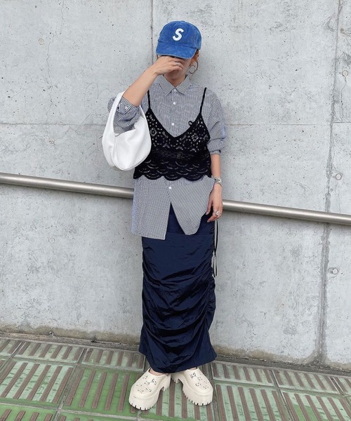 Riberry(リベリー)の「かぎ針編みキャミビスチェ(ベスト・レディース・ブラック/キナリ/A/B・FREE)」の13枚目の写真