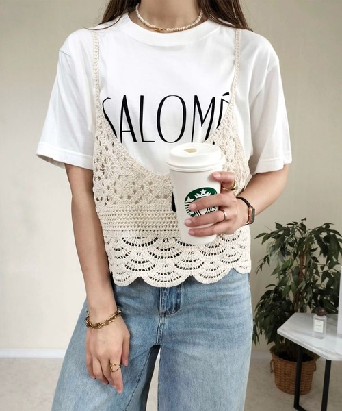 Riberry(リベリー)の「かぎ針編みキャミビスチェ(ベスト・レディース・ブラック/キナリ/A/B・FREE)」の16枚目の写真