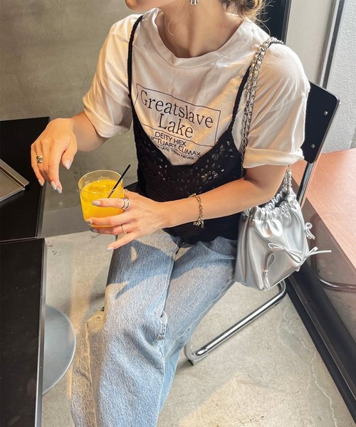 Riberry(リベリー)の「かぎ針編みキャミビスチェ(ベスト・レディース・ブラック/キナリ/A/B・FREE)」の19枚目の写真