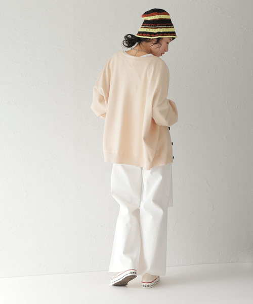 Oriens JOURNAL STANDARD（オリエンス ジャーナルスタンダード）の「スーパーワイドクラッシュデニム（デニムパンツ・レディース・ホワイト/ネイビー/ブルー系その他・38/36/34）」の6枚目の写真