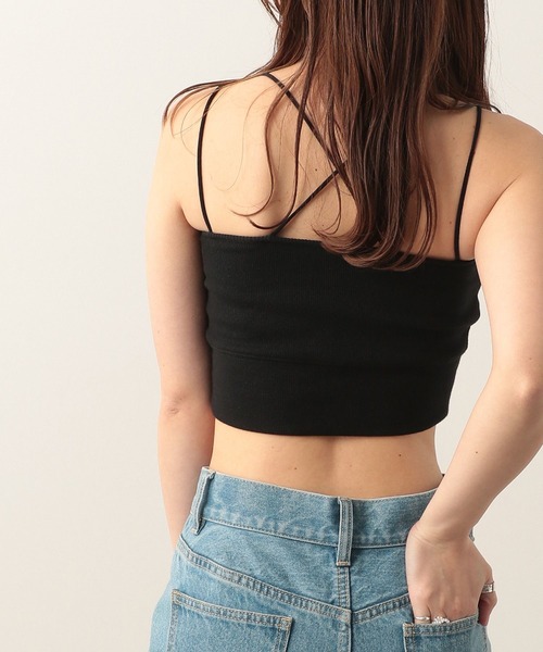 Heather（ヘザー）の「カップ付きバッククロスキャミ　279751（キャミソール・レディース・ブラック/ブラウン/オフホワイト・FREE）」の3枚目の写真