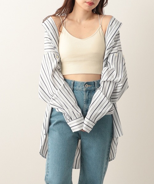 Heather（ヘザー）の「カップ付きバッククロスキャミ　279751（キャミソール・レディース・ブラック/ブラウン/オフホワイト・FREE）」の14枚目の写真