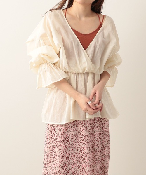 Heather（ヘザー）の「カップ付きバッククロスキャミ　279751（キャミソール・レディース・ブラック/ブラウン/オフホワイト・FREE）」の11枚目の写真