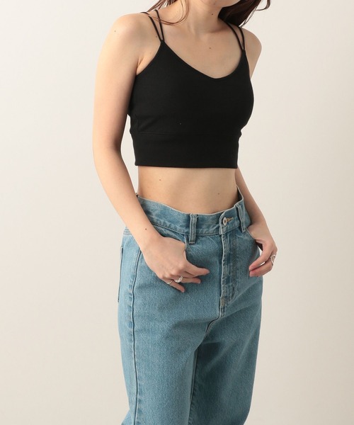 Heather（ヘザー）の「カップ付きバッククロスキャミ　279751（キャミソール・レディース・ブラック/ブラウン/オフホワイト・FREE）」の5枚目の写真