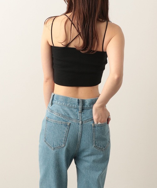 Heather（ヘザー）の「カップ付きバッククロスキャミ　279751（キャミソール・レディース・ブラック/ブラウン/オフホワイト・FREE）」の8枚目の写真