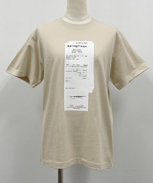 PICCIN（ピッチン）の「double receipt(ダブルレシート)Tシャツ（Tシャツ/カットソー・レディース・ホワイト/ブラック/ベージュ・M）」の7枚目の写真