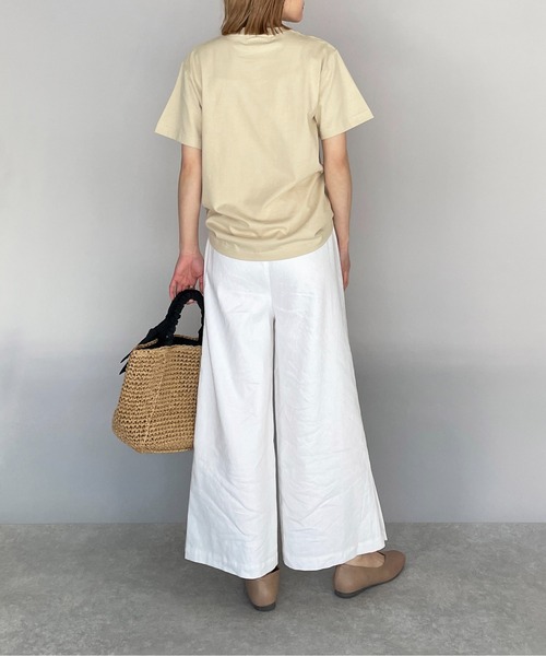 PICCIN（ピッチン）の「double receipt(ダブルレシート)Tシャツ（Tシャツ/カットソー・レディース・ホワイト/ブラック/ベージュ・M）」の17枚目の写真