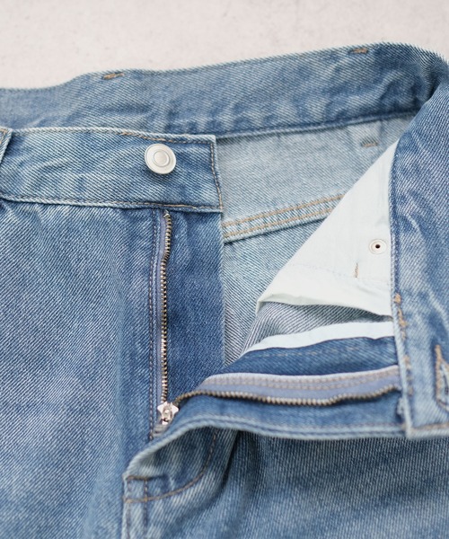 ANDJ(アンドジェイ)の「【2022/SS】13.5ozハイウエストテーパードデニムパンツ(デニムパンツ・レディース・ライトブルー/インディゴブルー・S/M)」の9枚目の写真