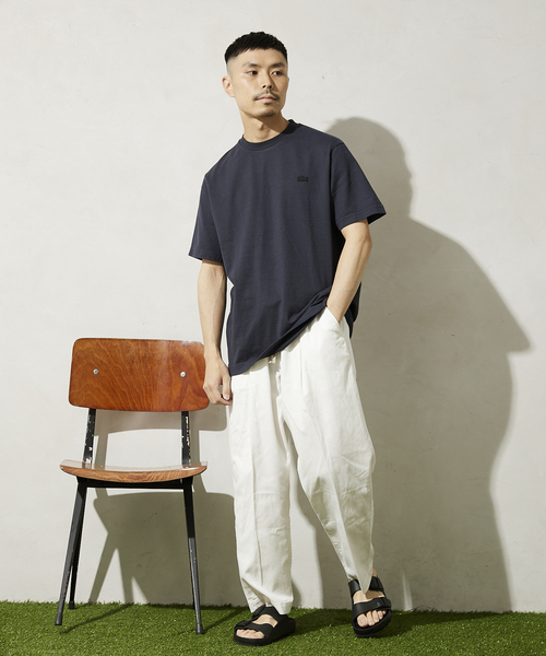 LACOSTE（ラコステ）の「【LACOSTE/ラコステ】Tシャツ TH651EL（Tシャツ/カットソー・メンズ・ホワイト/ブラック/ベージュ/カーキ・4/5）」の3枚目の写真