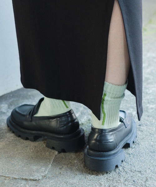 Kastane（カスタネ）の「【新色追加】バックラインショートソックス（ソックス/靴下・レディース・ピンク/イエロー/アイボリー/ミント・FREE）」の3枚目の写真